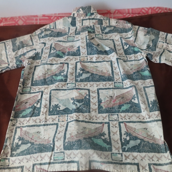 Vtg Reyn Spooner Shirt Dietrich Varez Hawaiian Fishing swordfish L - Picture 3 of 4